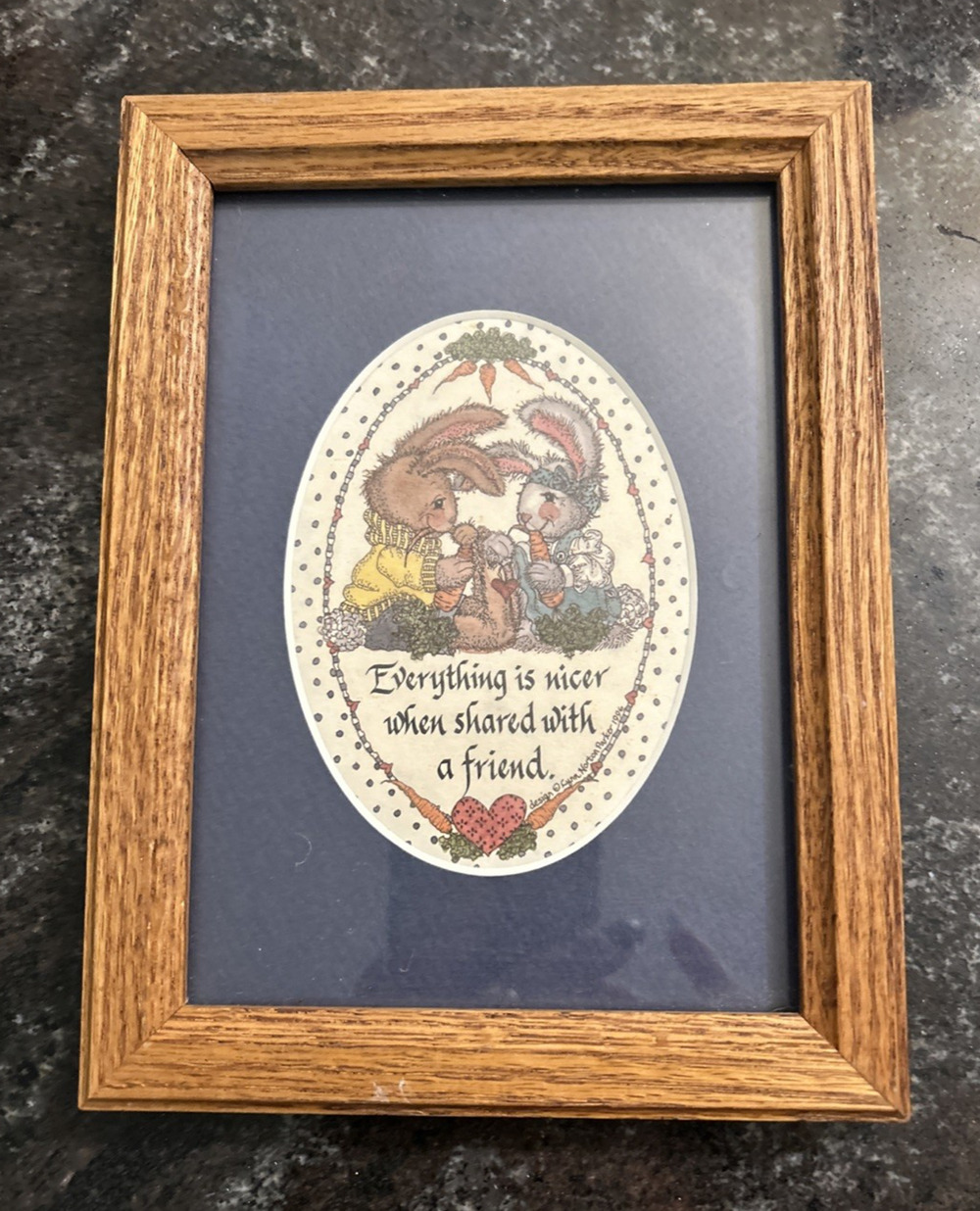 Creative Calligraphy Framed Print “Everything’s Nicer When Shared With A Friend”